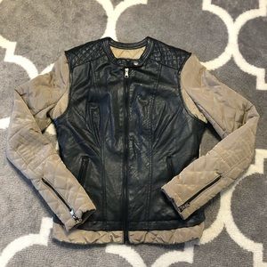 Cavalini Ci Sono Jacket Womens Medium Moto Zipper Sleeves Black